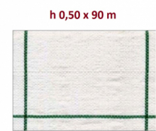 Telo per Pacciamatura  Bianco Quadrettato Tessuto Polipropilene Antistrappo - mt 90 x 0,50  H