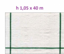 Telo per Pacciamatura  Bianco Quadrettato Tessuto Polipropilene Antistrappo - mt 40 x 1,05  H