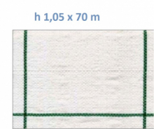 Telo per Pacciamatura  Bianco Quadrettato Tessuto Polipropilene Antistrappo - mt 70 x 1,05  H