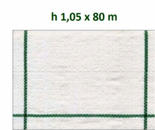Telo per Pacciamatura  Bianco Quadrettato Tessuto Polipropilene Antistrappo - mt 80 x 1,05  H