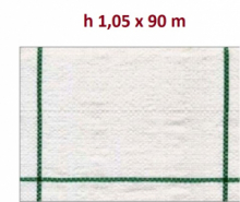 Telo per Pacciamatura  Bianco Quadrettato Tessuto Polipropilene Antistrappo - mt 90 x 1,05  H