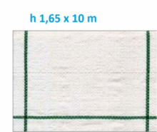 Telo per Pacciamatura  Bianco Quadrettato Tessuto Polipropilene Antistrappo - mt 10 x 1,65  H