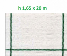 Telo per Pacciamatura  Bianco Quadrettato Tessuto Polipropilene Antistrappo - mt 20 x 1,65  H
