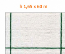 Telo per Pacciamatura  Bianco Quadrettato Tessuto Polipropilene Antistrappo - mt 60 x 1,65  H