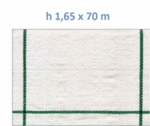 Telo per Pacciamatura  Bianco Quadrettato Tessuto Polipropilene Antistrappo - mt 70 x 1,65  H