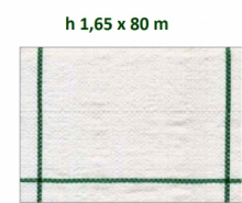Telo per Pacciamatura  Bianco Quadrettato Tessuto Polipropilene Antistrappo - mt 80 x 1,65  H