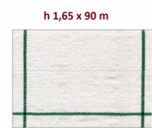 Telo per Pacciamatura  Bianco Quadrettato Tessuto Polipropilene Antistrappo - mt 90 x 1,65  H