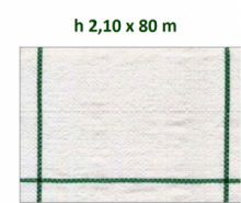 Telo per Pacciamatura  Bianco Quadrettato Tessuto Polipropilene Antistrappo - mt 80 x 2,10  H