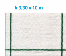 Telo per Pacciamatura  Bianco Quadrettato Tessuto Polipropilene Antistrappo - mt 10 x 3,30  H