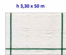 Telo per Pacciamatura Bianco Quadrettato Tessuto Polipropilene Antistrappo - mt 50 x 3,30  H