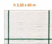 Telo per Pacciamatura  Bianco Quadrettato Tessuto Polipropilene Antistrappo - mt 60 x 3,30  H