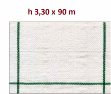 Telo per Pacciamatura  Bianco Quadrettato Tessuto Polipropilene Antistrappo - mt 90 x 3,30  H