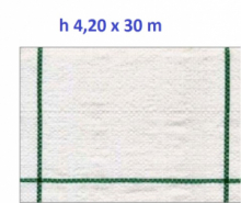 Telo per Pacciamatura  Bianco Quadrettato Tessuto Polipropilene Antistrappo - mt 30 x 4,20  H