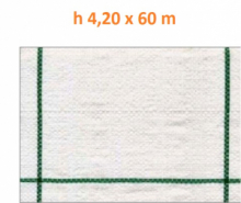 Telo per Pacciamatura  Bianco Quadrettato Tessuto Polipropilene Antistrappo - mt 60 x 4,20  H