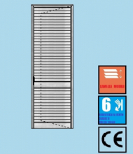 Persiana Porta-Finestra in Alluminio Arrotondata o Squadrata - 1 Anta Orientabile H2200xL900 mm - Profilo ITALFROM®