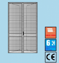 Persiana Porta-Finestra in Alluminio Arrotondata o Squadrata - 2 Ante Orientabile H2200xL1300 mm - Profilo ITALFROM®