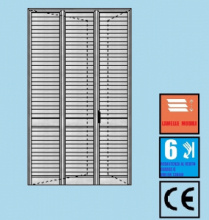 Persiana Porta-Finestra in Alluminio Arrotondata o Squadrata - 3 Ante Orientabile H2200xL2200 mm - Profilo ITALFROM®