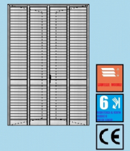 Persiana Porta-Finestra in Alluminio Arrotondata o Squadrata - 4 Ante Orientabile H2200xL2600 mm - Profilo ITALFROM®