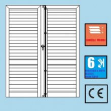 Persiana Porta-Finestra in Alluminio a Muro Squadrata - 2 Ante Orientabili H2200xL1300 mm - Profilo ITALFROM®