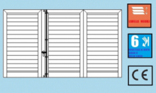 Persiana in Alluminio a Muro Squadrata 3 Ante Orientabili H1200xL2200 mm - Profilo ITALFROM®