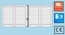 Persiana in Alluminio a Muro Squadrata 4 Ante Orientabili H1200xL2600 mm - Profilo ITALFROM®