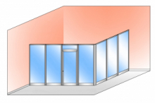 Box Modulare 2 Lati in Alluminio e Vetro Trasparente - 4x3 m - ITALFROM®