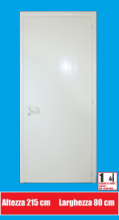 Porta Interna a Battente 1 Anta in PVC - H215xL80 cm - ITALFROM®