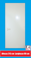 Porta Interna a Battente 1 Anta in PVC - H215xL90 cm - ITALFROM®