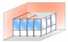 Box Modulare 2 Lati in Alluminio e Vetro Trasparente e Bachelite e Copertura - 4x3 m - ITALFROM®