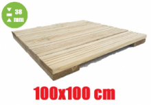 Mattonella in Legno "Decking" Impregnato - Trattato Classe IV - Dimensioni 100x100x3,8 cm