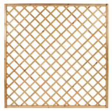 Pannello Grigliato Diagonale in Legno di Pino Impregnato per Giardino - cm150x180h