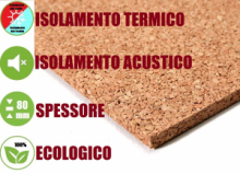 Pannello in Sughero Naturale per Isolamento Termico/Acustico-100x50x8 cm