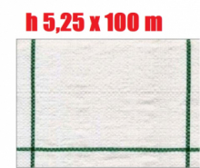 .Telo per Pacciamatura  Bianco Quadrettato Tessuto Polipropilene Antistrappo - mt 100 x 5,25  H