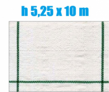 Telo per Pacciamatura  Bianco Quadrettato Tessuto Polipropilene Antistrappo - mt 10 x 5,25  H