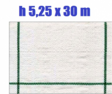 Telo per Pacciamatura  Bianco Quadrettato Tessuto Polipropilene Antistrappo - mt 30 x 5,25  H