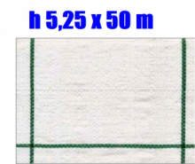 Telo per Pacciamatura  Bianco Quadrettato Tessuto Polipropilene Antistrappo - mt 50 x 5,25  H