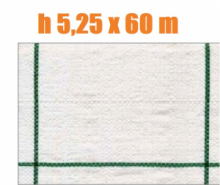 Telo per Pacciamatura  Bianco Quadrettato Tessuto Polipropilene Antistrappo - mt 60 x 5,25  H