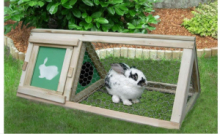 Gabbia per Conigli Triangolare in Legno Impregnato - cm 50x100x50