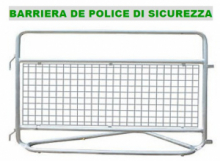 BARRIERA DI SICUREZZA POLICE PER EVENTI  150X110h  cm - Confezione da 25 pezzi