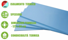 Pannello in XPS "Polistirene Estruso Sinterizzato" per Isolamento Termico -125x60x3 cm