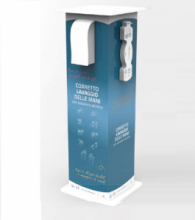 Colonnina Igienizzante in Digiboard con Dispenser Manuale per Prevenzione Covid-19 - Italfrom
