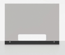 Barriera Anti-Droplet in Plexiglass con Distanziale in Acciaio Satinato per Prevenzione Covid-19 - 100x70 cm - Italfrom