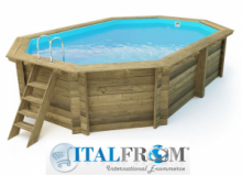 Piscina Ottagonale Fuori Terra in Legno di Pino Impregnato Classe IV 486x336 - Italfrom