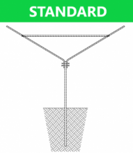 Pali Intermedi a Y per Melograno Prezincati Standard