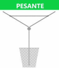 Pali Intermedi a Y per Melograno Prezincati Pesanti