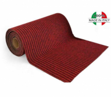 Tappeto Zerbino Carpet  Sanificante Smeraldo Rosso per Casa Hotel- H 1 X25 M